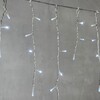 Миниатюра фото гирлянда бахрома 3,1 x 0,5 м белая 220в, 150 led, провод прозрачный пвх, ip54 ltc pil150-10-2w | 220svet.ru