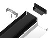 Миниатюра фото алюминиевый профиль накладной для светодиодной ленты до 11мм ambrella light illumination gp1700bk | 220svet.ru