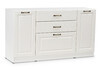 Миниатюра фото комод woodville ливерпуль белый / ясень ваниль 357754 | 220svet.ru