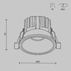 Миниатюра фото встраиваемый точечный светодиодный светильник maytoni round dl058-7w4k-bs | 220svet.ru