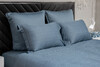 Миниатюра фото простыня на резинке бамбук сине-зеленая 180*200*30 garda decor 180jod-18014 | 220svet.ru
