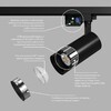 Миниатюра фото трековый однофазный светильник denkirs dk6452-bk | 220svet.ru