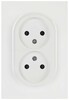 Миниатюра фото розетка эра arktik 16-2107-01 без заземления двойная 2x2p 16а-250в белый б0071681 | 220svet.ru