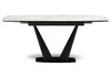 Миниатюра фото керамический стол раскладной woodville вейл белый мрамор snow white / черный 626055 | 220svet.ru