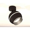 Миниатюра фото комплект накладного светильника ambrella light techno spot xm1102003 sbk/mch черный песок/хром матовый (a2210, c1102, n7033) | 220svet.ru