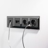 Миниатюра фото розетка двойная ethernet rj-45 werkel черные матовый w1182208 | 220svet.ru