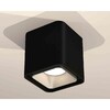 Миниатюра фото комплект накладного светильника ambrella light techno spot xs7841003 sbk/ssl черный песок/серебро песок (c7841, n7703) | 220svet.ru