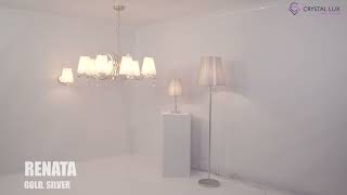 Миниатюра фото подвесная люстра crystal lux renata sp8 gold | 220svet.ru