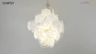 Миниатюра фото подвесная люстра lumion chipsy 8320/5 латунь | 220svet.ru